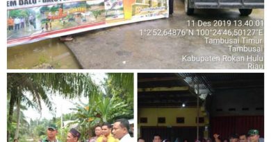 Upika Tambusai Salurkan Bantuan Banjir di desa Lubuk Soting 5