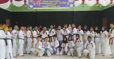 Taekwondo Indonesia (TI) Kab. Pelalawan Laksanakan Ujian kenaikan Tingkat 6