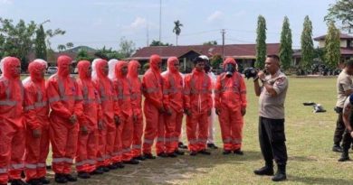 50 Anggota Brimob dan Sabhara Polda Riau Dilatih Tangani Virus Corona 5