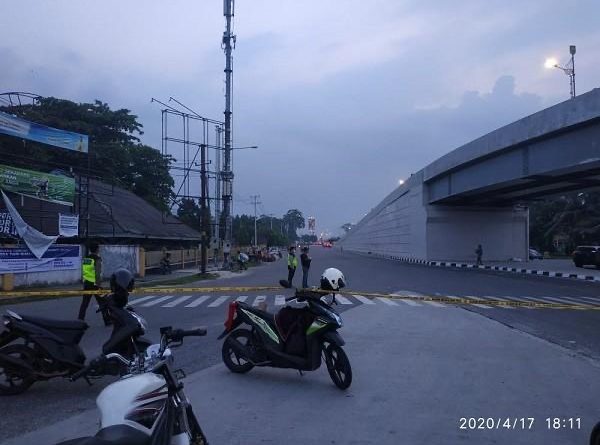 Penerapan PSBB di Pekanbaru, Polisi 'Tutup' Akses Menuju Panam 1