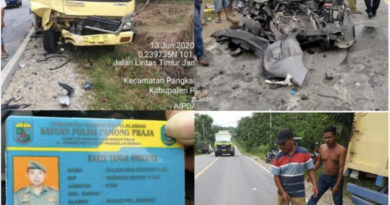 Lakalantas Tragis Honda Brio dan Colt Diesel di Jalintim Desa Trantang Manuk 6