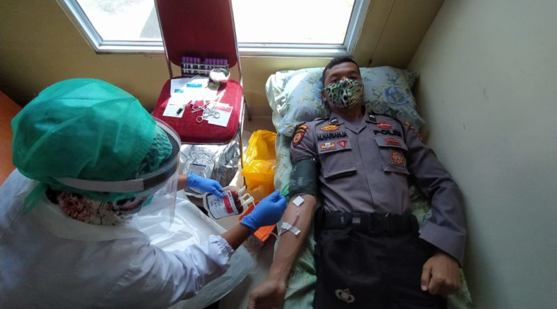 Bantu Ketersediaan Darah di PMI, Dalam Rangkaian Hari Bhayangkara ke 74 Polres Rohul Gelar Donor Darah 1
