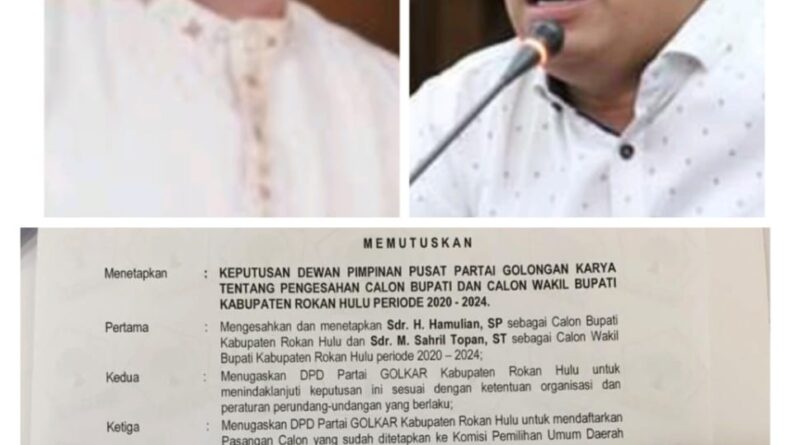 DPP Partai Golkar Resmi Mengusung H.Hamulian Nasution - M.Syahril Topan,Apakah Peta Politik Berubah 1