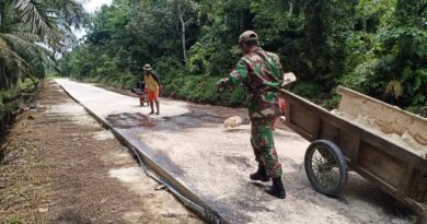 Masyarakat Desa Api Api Ucapan Syukur Hasil Pembangunan Jalan TMMD ke 108 Kodim 0303/Bengkalis 6