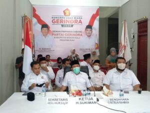 H.sukiman Ikuti Vidcon Kongres Luar Biasa Partai Gerindra Tahun 2020 dari Kantor DPC Gerindra Kabupaten Rokan Hulu 2