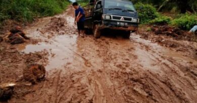 Akibat Jalan Poros Rusak Parah Perekonomian Masyarakat Desa Bandar Jaya terganggu 6