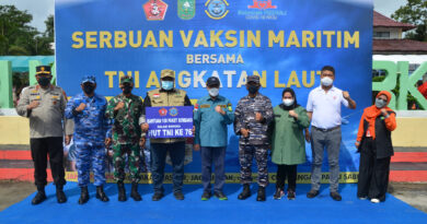 Peran Serta LANAL DUMAI TNI AL Dalam Penanganan Covid - 19 Sasar Vaksin Bagi Masyarakat Maritim di Pulau Rupat 6