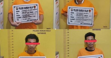 Pelaku TP Narkotika Jenis sabu Diwarung Esek esek di Ringkus Personil Polsek Rambah hilir 4