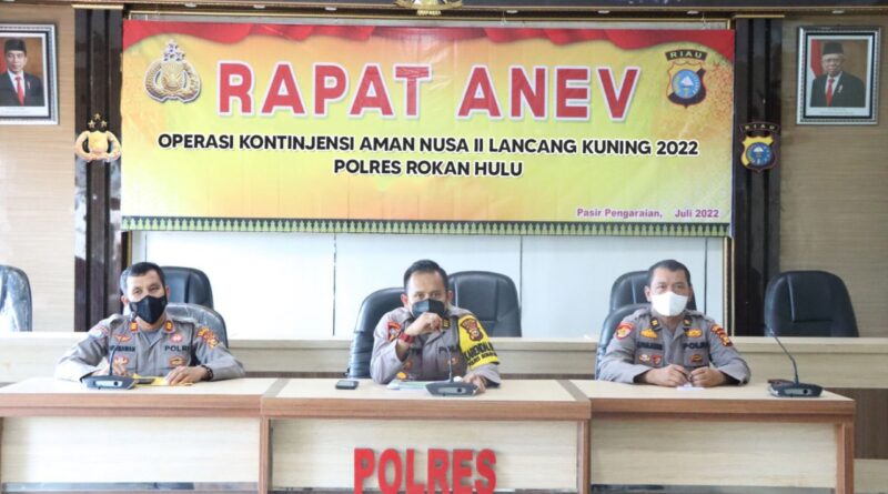 Kabag Ops AKP Aditya Reza Syahputra Pimpin Anev Minggu Pertama Ops Aman Nusa II LK 2022 1